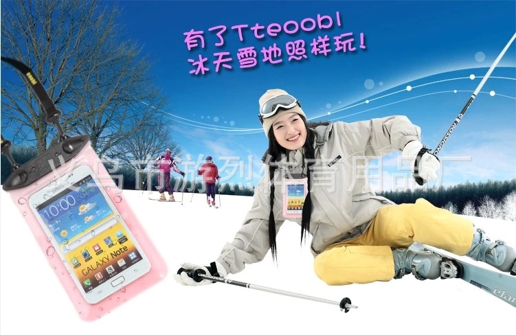 New Swimming Rafting Mobile Phone Waterproof Bag Universal Diving Cover Mobile Phone Waterproof Cover Factory Direct Sales