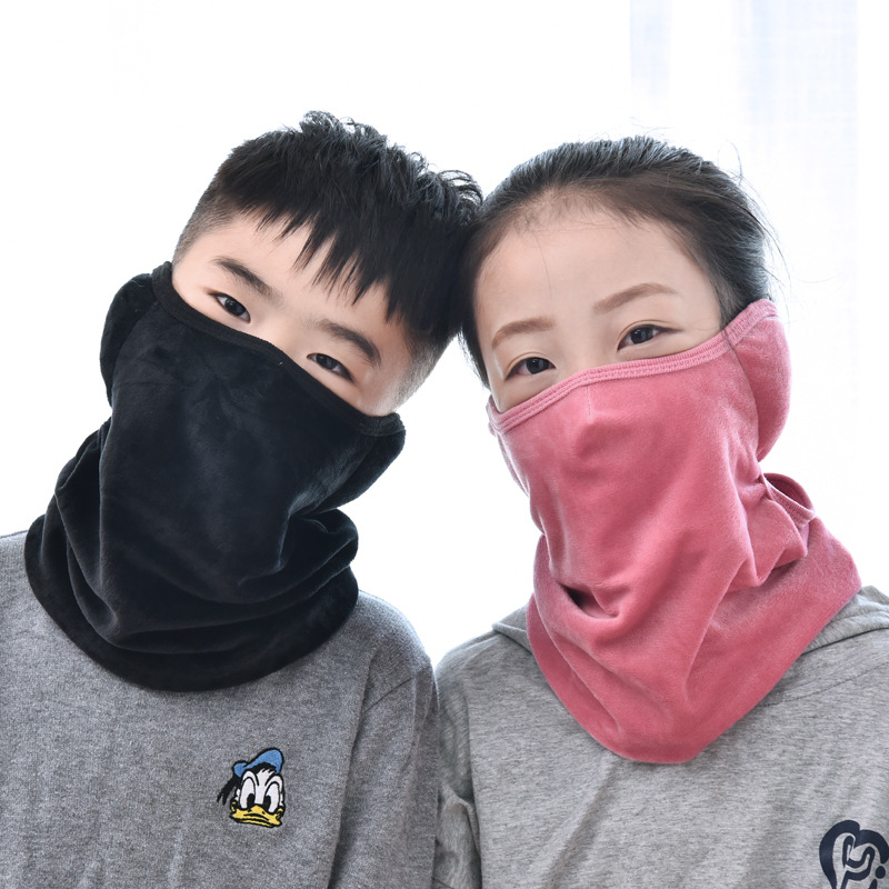 Children&#039;s Mask Warm-Keeping and Cold-Proof Autumn and Winter Girls and Boys Fashion Thickened Three-in-One Ear Protector Cap Ear Neck Mask