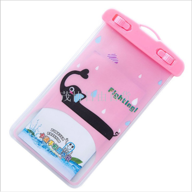 Cartoon animal diving drifting sealed waterproof PVC transparent touch screen camera phone waterproof bag
