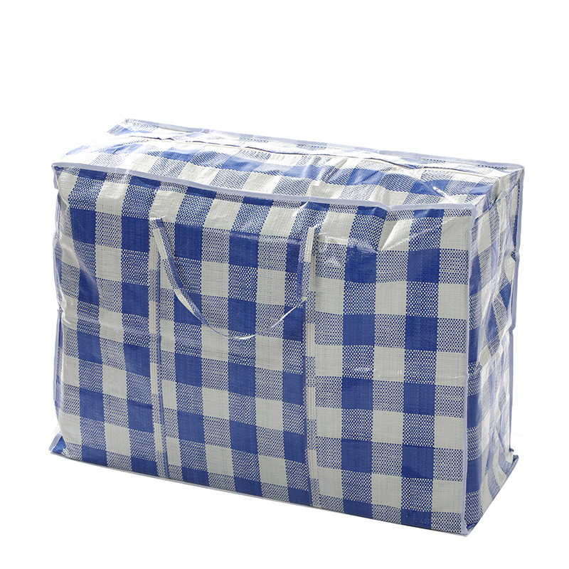 Factory Supply Color Stripe Cloth Woven Bag Moving Quilt Storage Waterproof Bag Large Capacity Packing Luggage Bag Wholesale