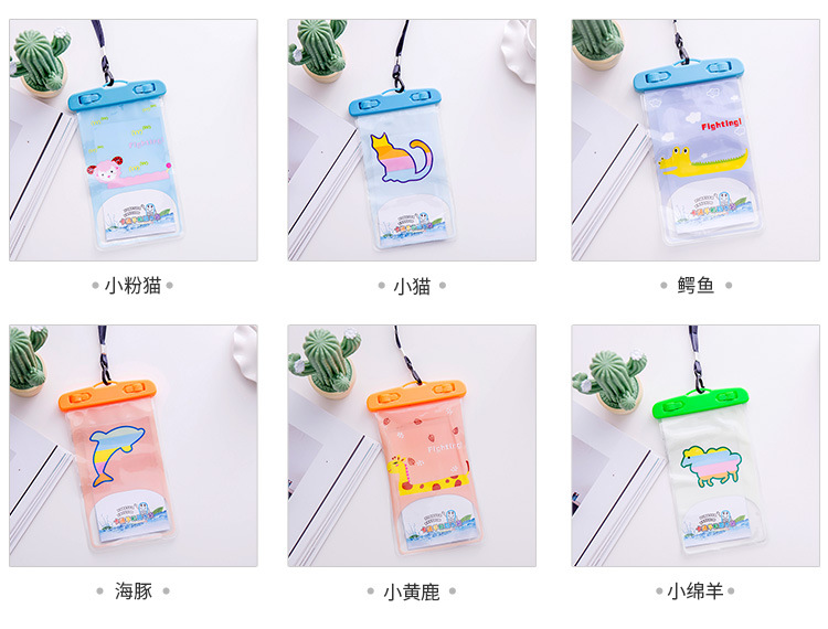 Cartoon Mobile Phone Waterproof Bag New Large Outdoor iPhone Photo Transparent Waterproof Phone Set Factory Direct Sales