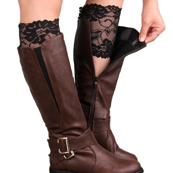 lace boot cuff  Stretch lace lace set of legs  Shoe set