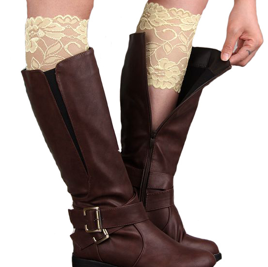 lace boot cuff  Stretch lace lace set of legs  Shoe set