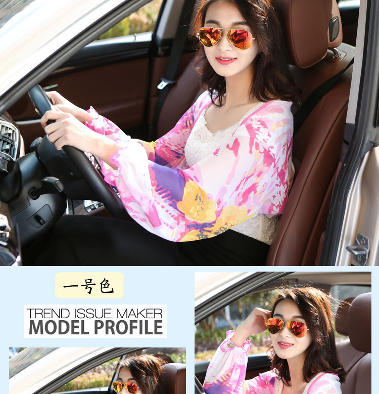 Beach female open cycling cuff Chiffon scarves shawls all-match amazing sunscreen air spring scarf