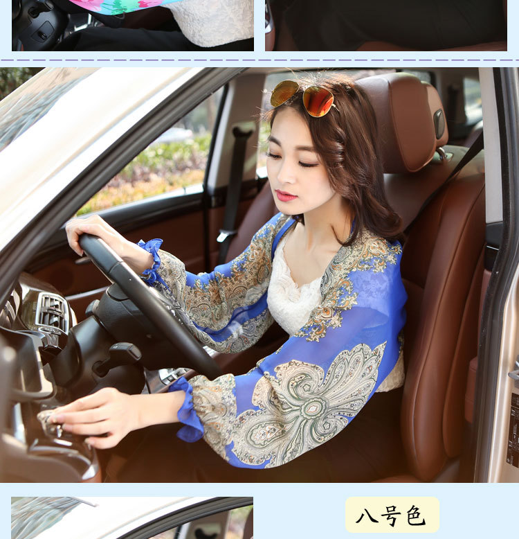 Beach female open cycling cuff Chiffon scarves shawls all-match amazing sunscreen air spring scarf