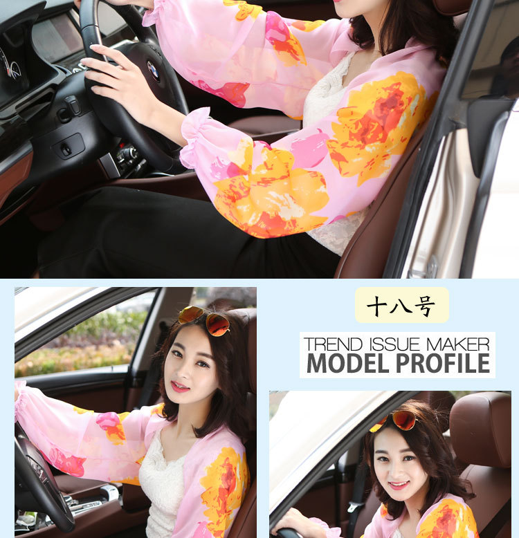 Beach female open cycling cuff Chiffon scarves shawls all-match amazing sunscreen air spring scarf