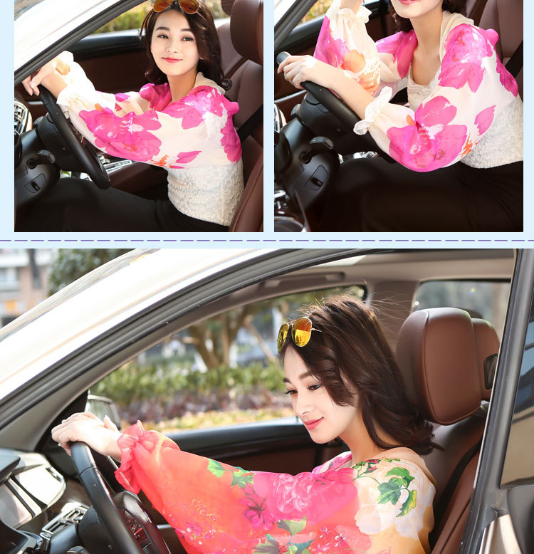 Beach female open cycling cuff Chiffon scarves shawls all-match amazing sunscreen air spring scarf