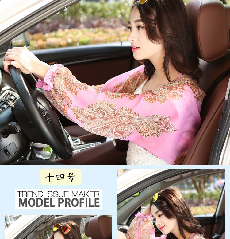Beach female open cycling cuff Chiffon scarves shawls all-match amazing sunscreen air spring scarf