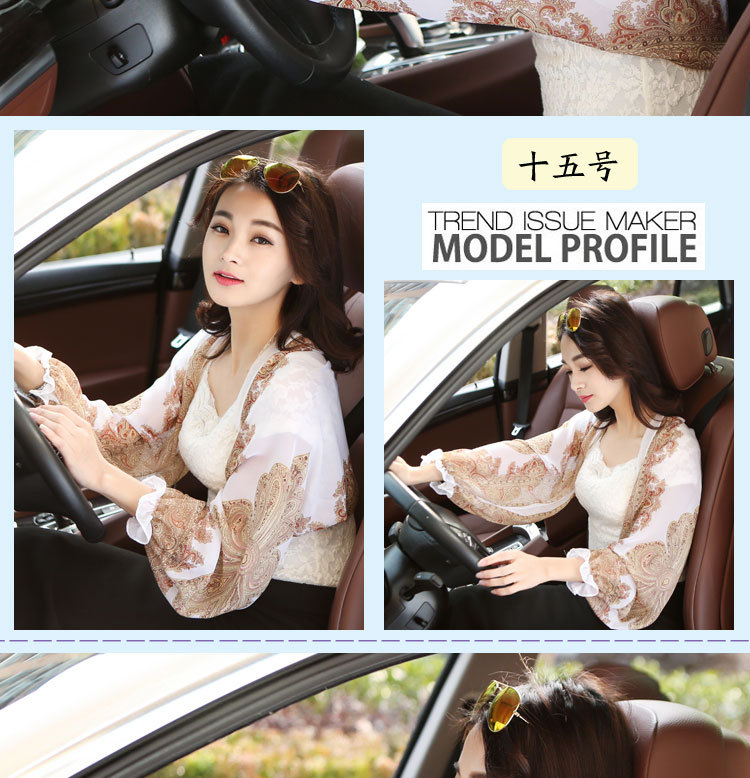 Beach female open cycling cuff Chiffon scarves shawls all-match amazing sunscreen air spring scarf