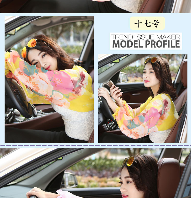 Beach female open cycling cuff Chiffon scarves shawls all-match amazing sunscreen air spring scarf