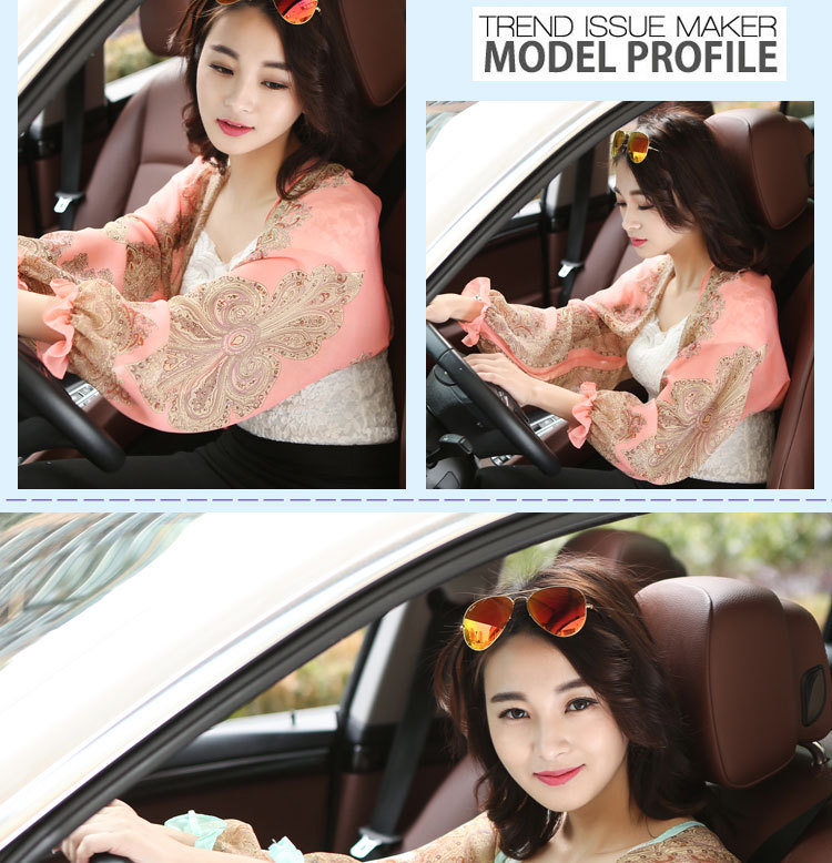 Beach female open cycling cuff Chiffon scarves shawls all-match amazing sunscreen air spring scarf