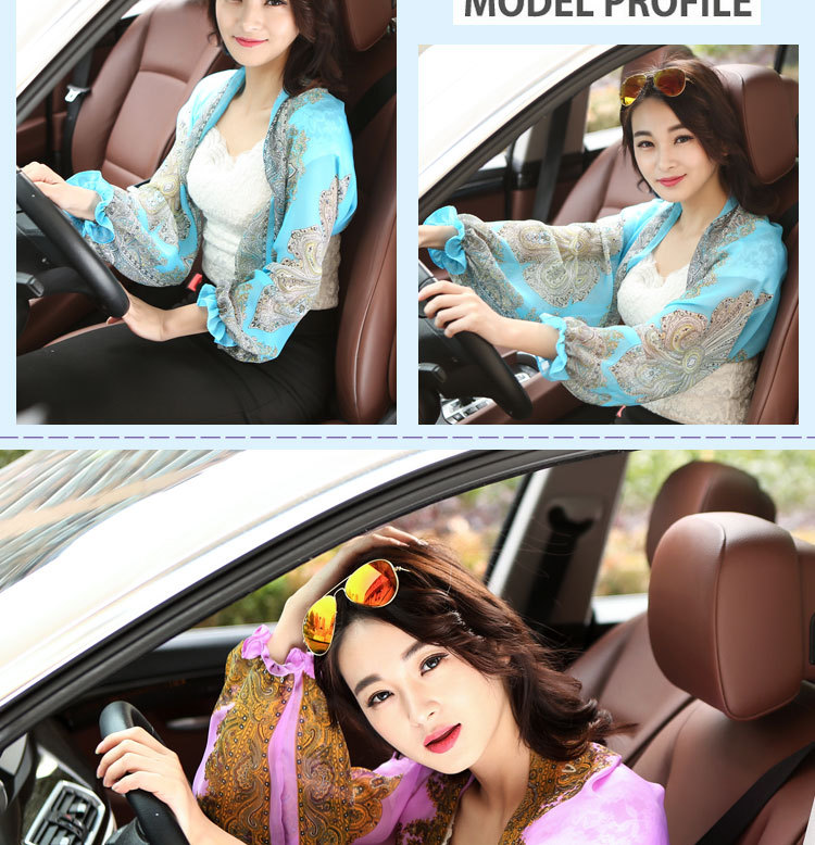 Beach female open cycling cuff Chiffon scarves shawls all-match amazing sunscreen air spring scarf