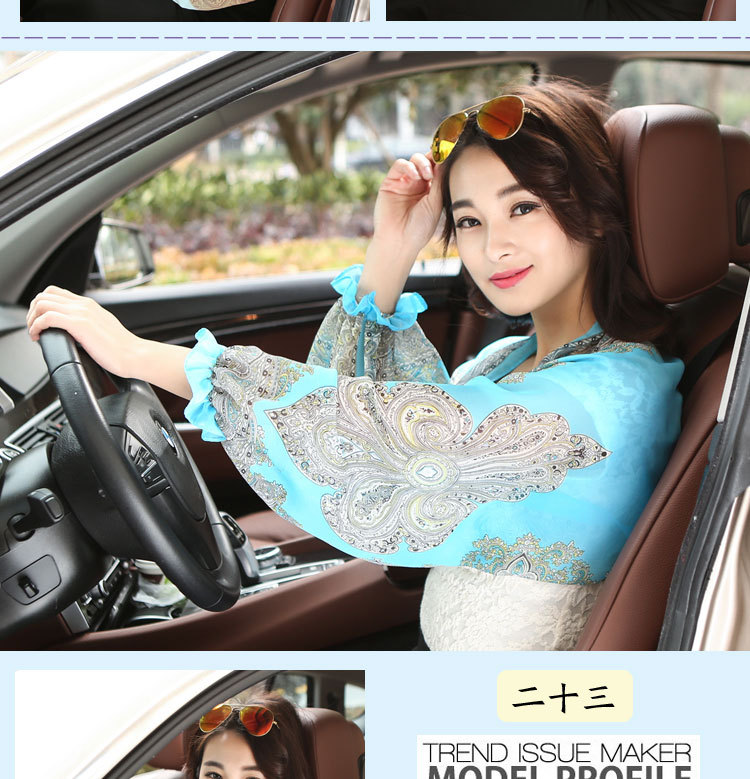 Beach female open cycling cuff Chiffon scarves shawls all-match amazing sunscreen air spring scarf