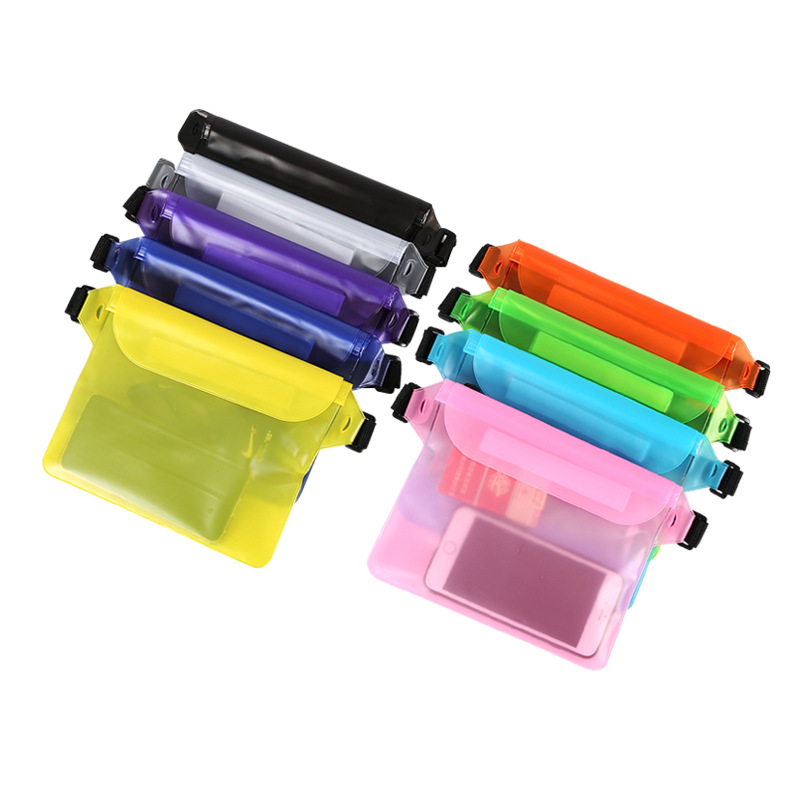 Beach Water Splashing Festival Mobile Phone Waterproof Bag New ThreeLayer Sealed PVC Storage Waterproof Waist Bag