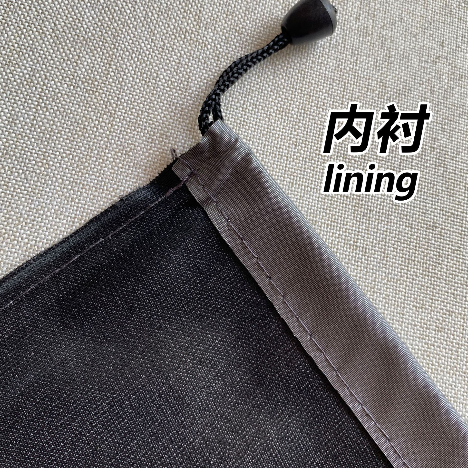 Bag Portable Battery for Mobile Phones Buggy Bag Gray Waterproof Bag Selfie Stick Black Drawstring Flannel Bag