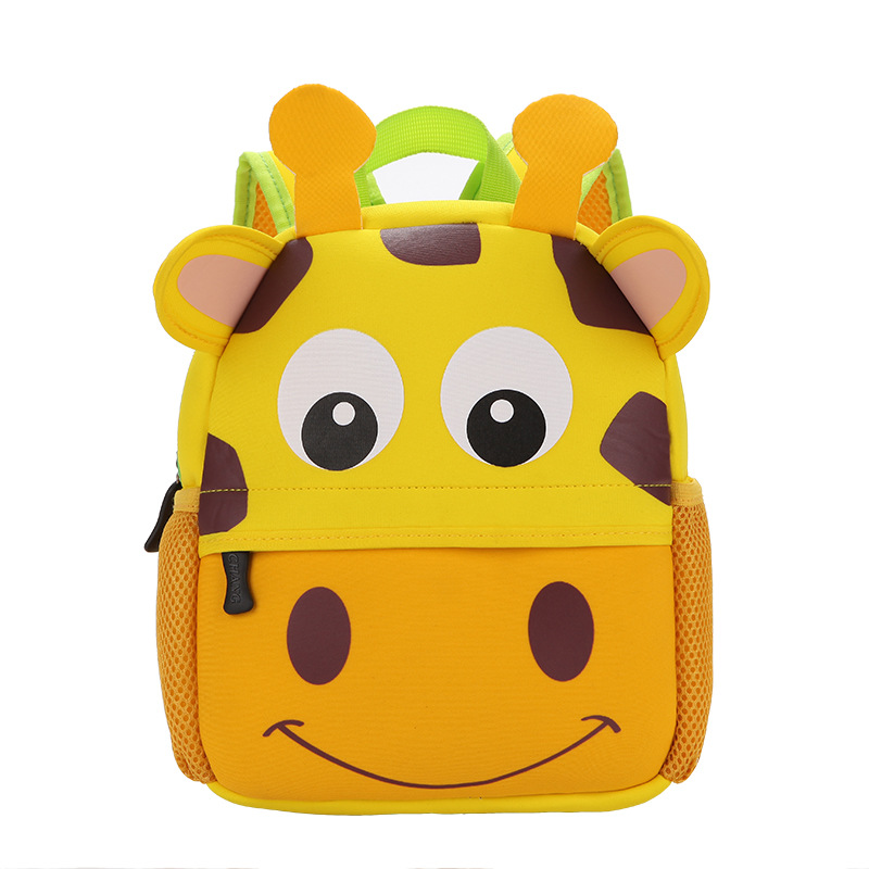 Large Neoprene Children&#039;s School Bags Kindergarten Cartoon Backpack Animal Schoolbag Children Waterproof Bag