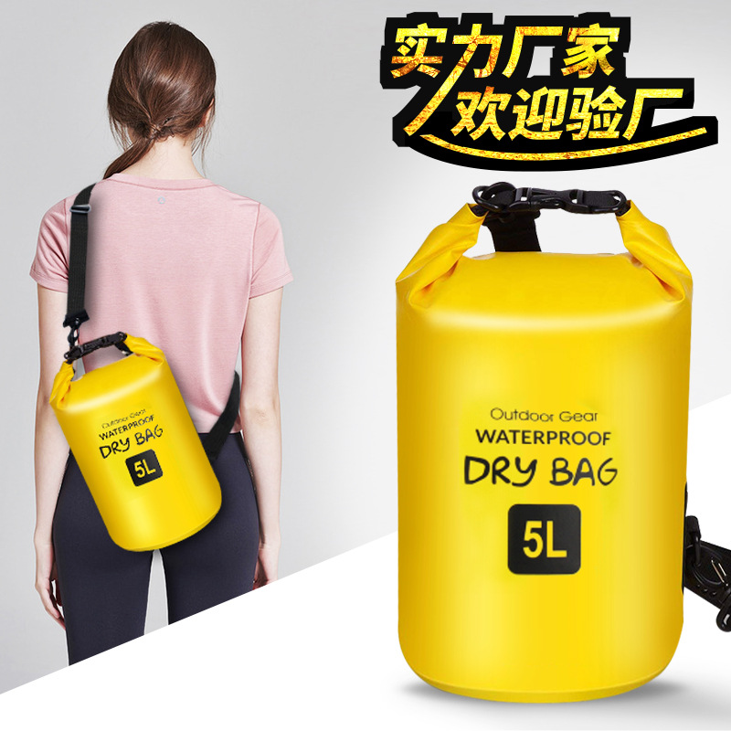 Waterproof Bucket Bag Water Bag Seaside Swimming Bag One Shoulder Two Shoulders Bag Drifting Bag PVC Waterproof Bag