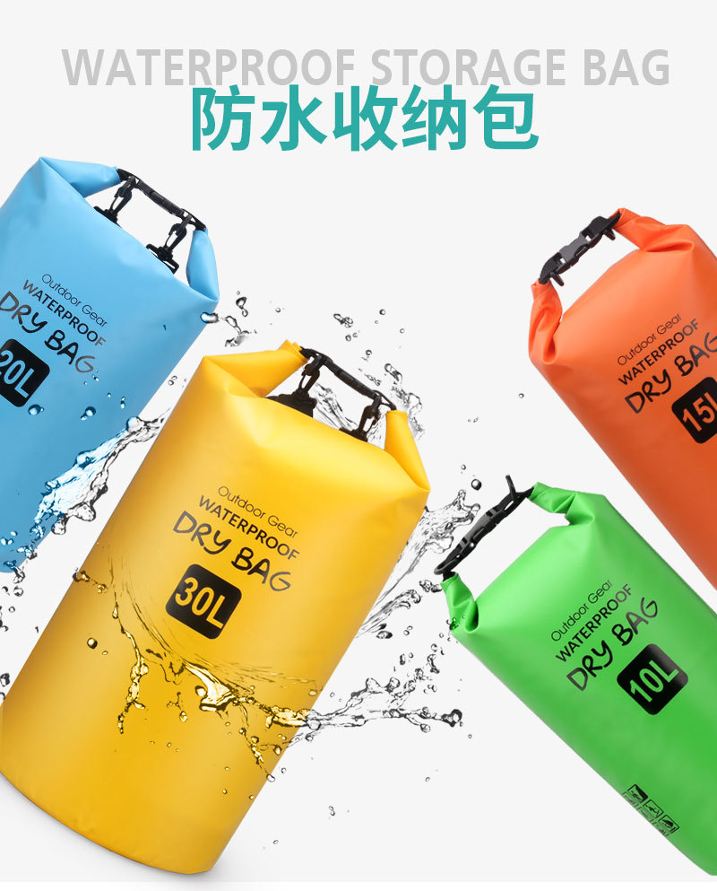 Waterproof Bucket Bag Water Bag Seaside Swimming Bag One Shoulder Two Shoulders Bag Drifting Bag PVC Waterproof Bag