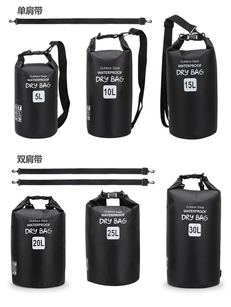 Waterproof Bucket Bag Water Bag Seaside Swimming Bag One Shoulder Two Shoulders Bag Drifting Bag PVC Waterproof Bag