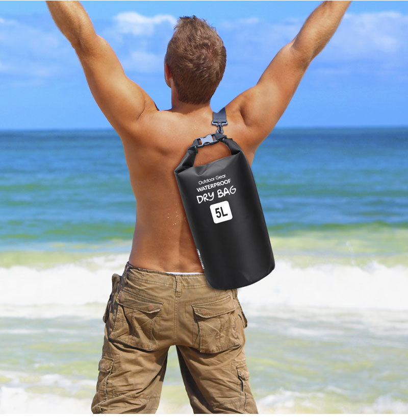 Waterproof Bucket Bag Water Bag Seaside Swimming Bag One Shoulder Two Shoulders Bag Drifting Bag PVC Waterproof Bag