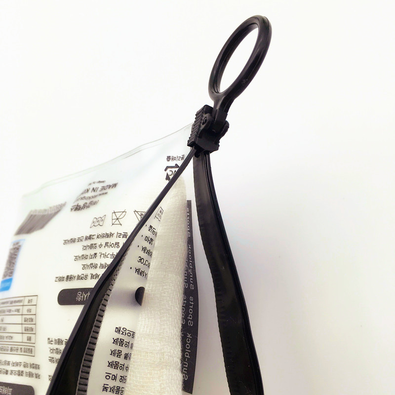 General pvc cuff bag PVC zipper bag custom underwear socks PVC pull ring ziplock bag