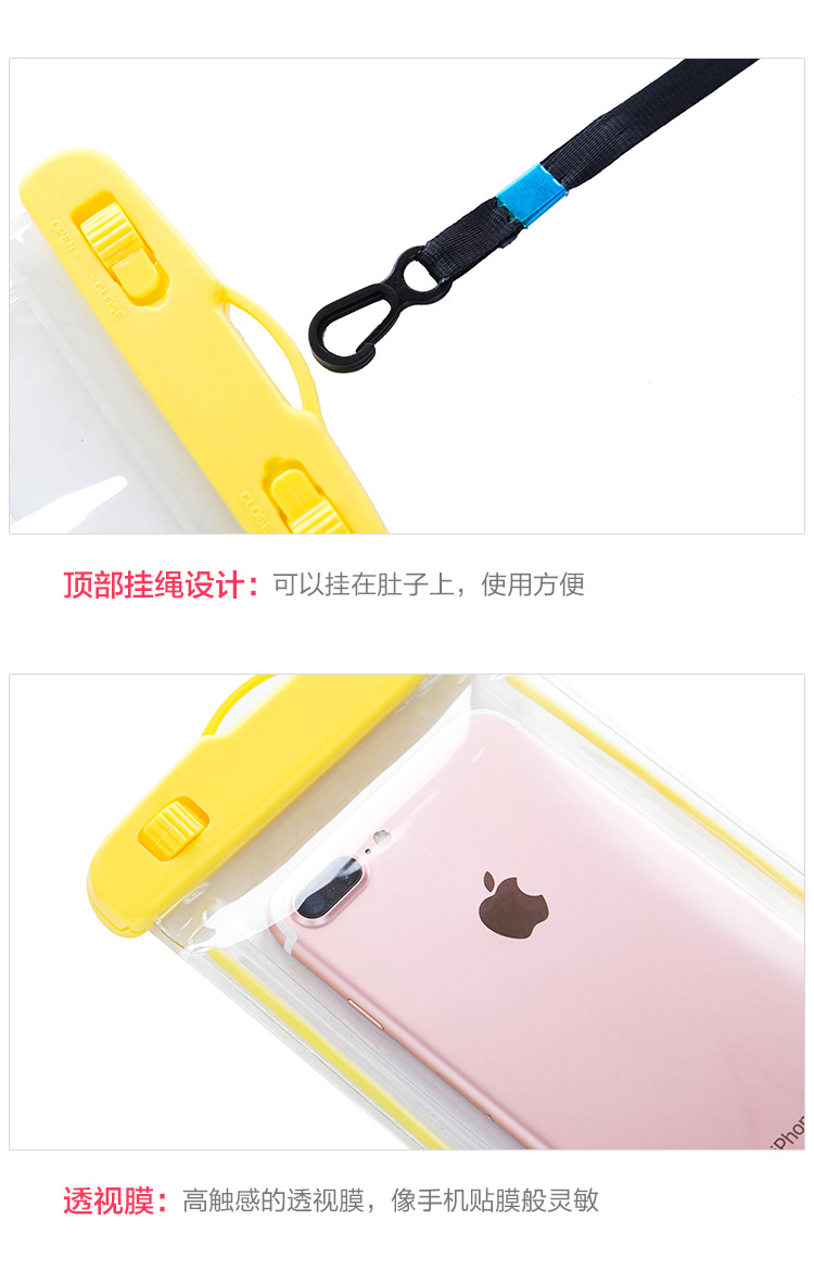 Outdoor Drifting Diving Universal Luminous Mobile Phone Waterproof Bag Underwater Swimming Touch Photograph Waterproof Cover Transparent Case