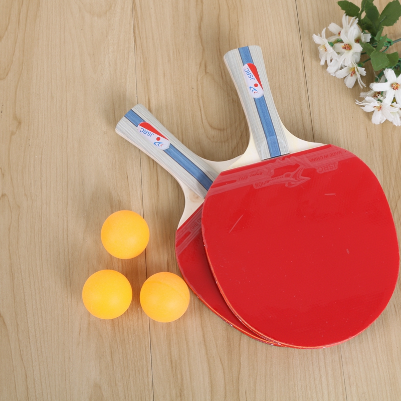 Shakehand Grip Pen-Hold Grip Table Tennis Rackets Finished Product Double Shot Ping-Pong 2 Pieces Racket Bag 3 Balls