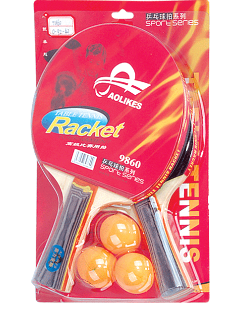 Three table tennis table tennis bats beginner cross of pen-hold backhand racket ball rackets free ball three