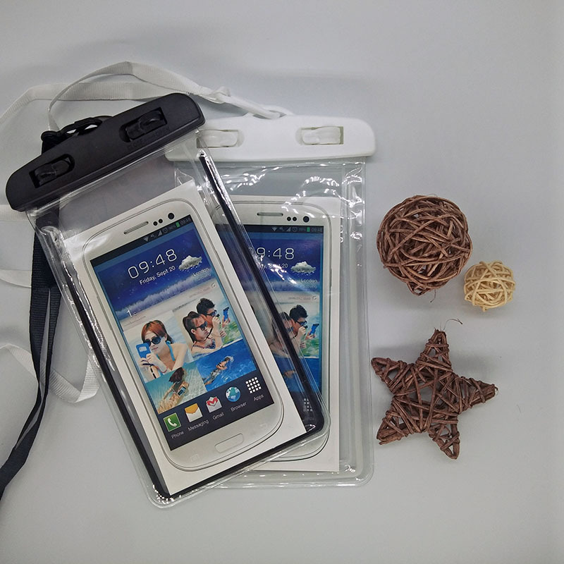 Fluorescence PVC Transparent Mobile Phone Waterproof Bag Swimming Photography Diving Mobile Phone Waterproof Case