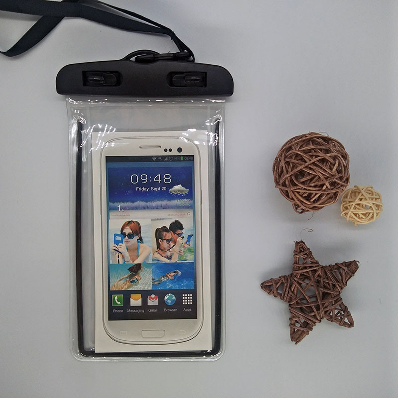 Fluorescence PVC Transparent Mobile Phone Waterproof Bag Swimming Photography Diving Mobile Phone Waterproof Case