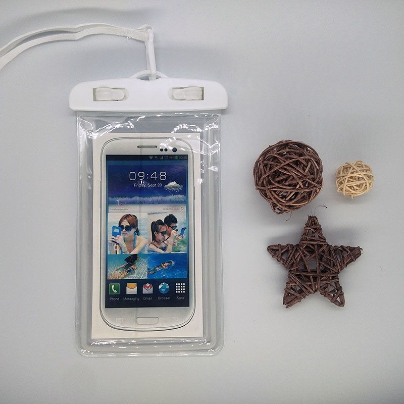 Fluorescence PVC Transparent Mobile Phone Waterproof Bag Swimming Photography Diving Mobile Phone Waterproof Case