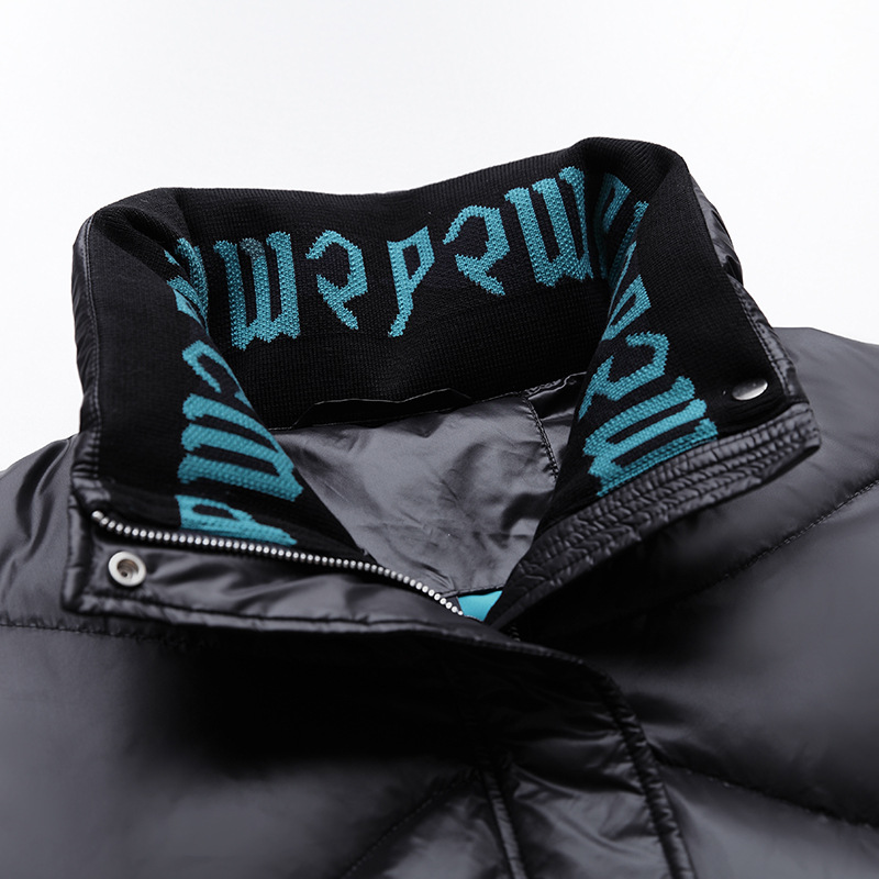 2021 New Korean Style Fashionable Warm Jacket down Jacket Women&#039;s Short Cuff Letters Thick Loose Stand Collar