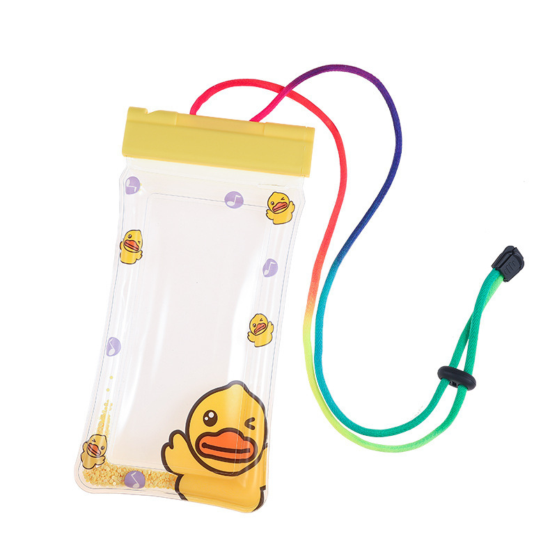 2021 New Mobile Phone Waterproof Bag Storage Swimming Diving Floating Bag PVC Transparent Cartoon Waterproof Phone Set