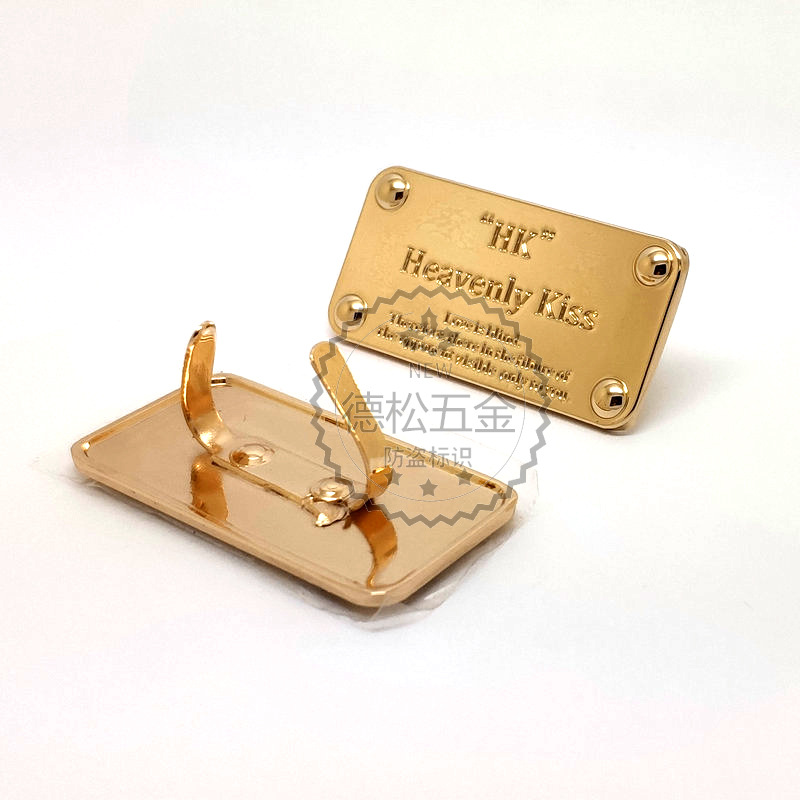 Metal Sewing Hole Sign Suit Cuff Stitching Label Nameplate Private Logo Plate Rectangular Black Logo Tag Metal Sewing Hole Sign Suit Cuff Stitching Label Nameplate Private Logo Plate Rectangular Black Logo Tag