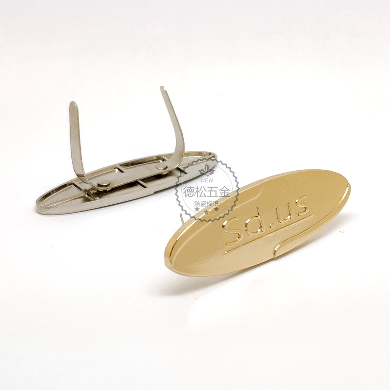 Metal Sewing Hole Sign Suit Cuff Stitching Label Nameplate Private Logo Plate Rectangular Black Logo Tag Metal Sewing Hole Sign Suit Cuff Stitching Label Nameplate Private Logo Plate Rectangular Black Logo Tag