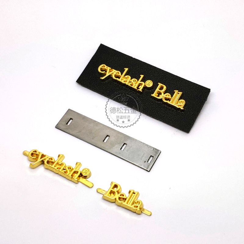 Metal Sewing Hole Sign Suit Cuff Stitching Label Nameplate Private Logo Plate Rectangular Black Logo Tag Metal Sewing Hole Sign Suit Cuff Stitching Label Nameplate Private Logo Plate Rectangular Black Logo Tag