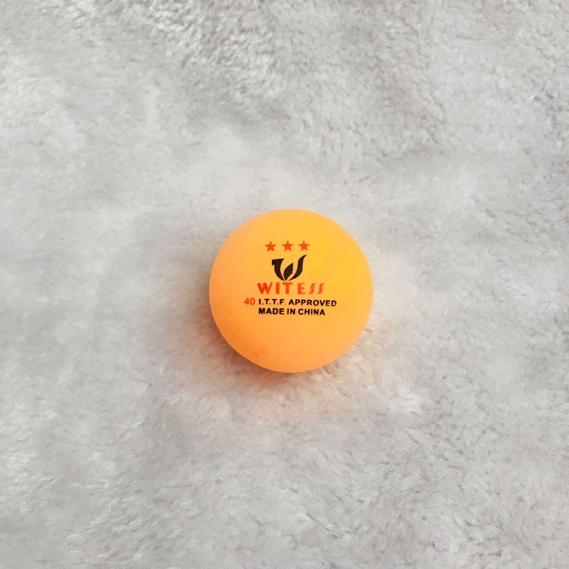 Factory direct selling WITESS celluloid samsung seamless table tennis white 40mm 3 boxes.