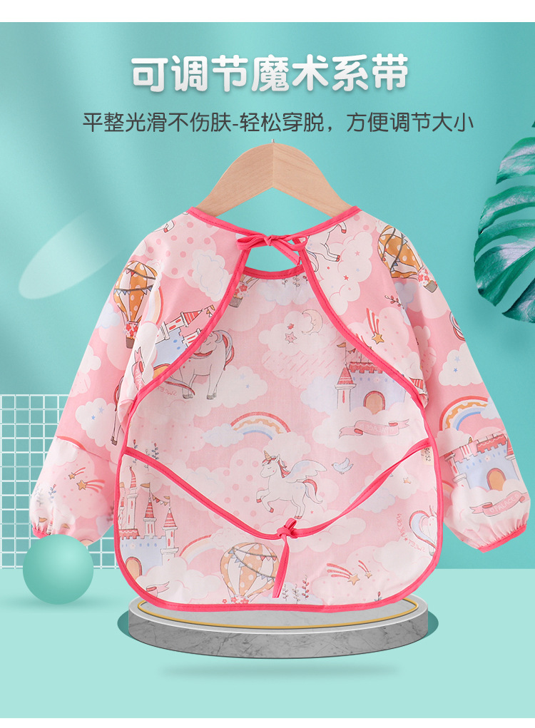 Cuff Waterproof Bib Baby Dinner Coverall Children Anti-Dirty Protective Clothing Autumn And Winter Cotton Apron Female Bib Cuff Waterproof Bib Baby Dinner Coverall Children Anti-Dirty Protective Clothing Autumn And Winter Cotton Apron Female Bib