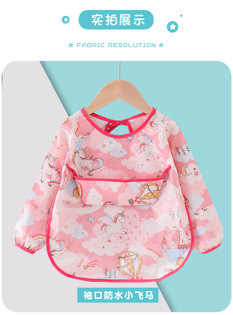 Cuff Waterproof Bib Baby Dinner Coverall Children Anti-Dirty Protective Clothing Autumn And Winter Cotton Apron Female Bib Cuff Waterproof Bib Baby Dinner Coverall Children Anti-Dirty Protective Clothing Autumn And Winter Cotton Apron Female Bib