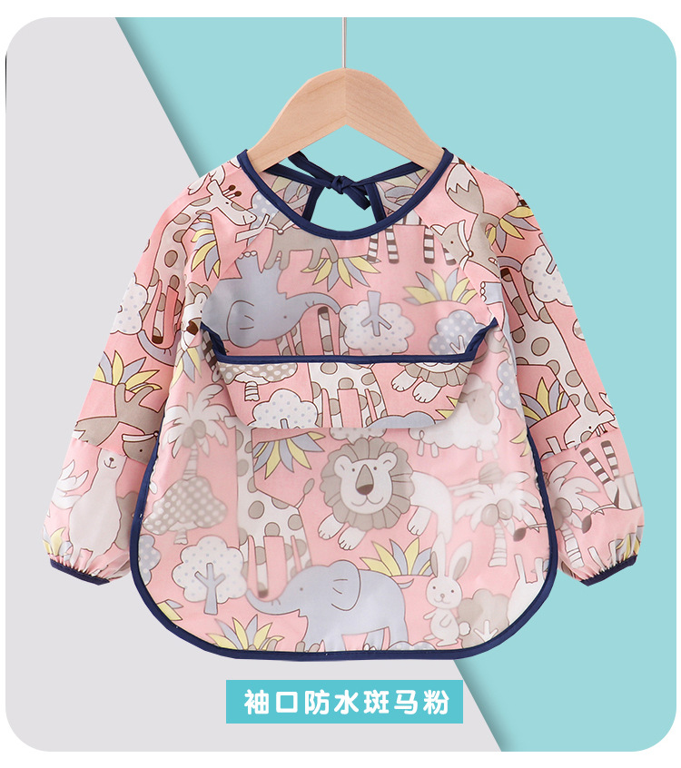 Cuff Waterproof Bib Baby Dinner Coverall Children Anti-Dirty Protective Clothing Autumn And Winter Cotton Apron Female Bib Cuff Waterproof Bib Baby Dinner Coverall Children Anti-Dirty Protective Clothing Autumn And Winter Cotton Apron Female Bib