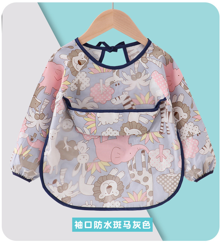 Cuff Waterproof Bib Baby Dinner Coverall Children Anti-Dirty Protective Clothing Autumn And Winter Cotton Apron Female Bib Cuff Waterproof Bib Baby Dinner Coverall Children Anti-Dirty Protective Clothing Autumn And Winter Cotton Apron Female Bib