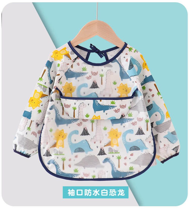 Cuff Waterproof Bib Baby Dinner Coverall Children Anti-Dirty Protective Clothing Autumn And Winter Cotton Apron Female Bib Cuff Waterproof Bib Baby Dinner Coverall Children Anti-Dirty Protective Clothing Autumn And Winter Cotton Apron Female Bib