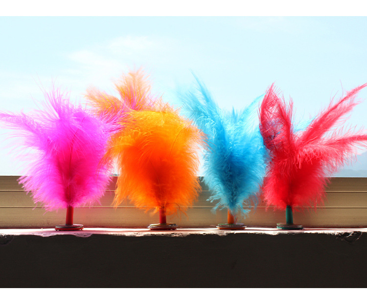 Turkey Feather Shuttlecock Handmade Shuttlecock Handmade Sewing Childhood Playmate Turkey Feather Shuttlecock Toy Wholesale