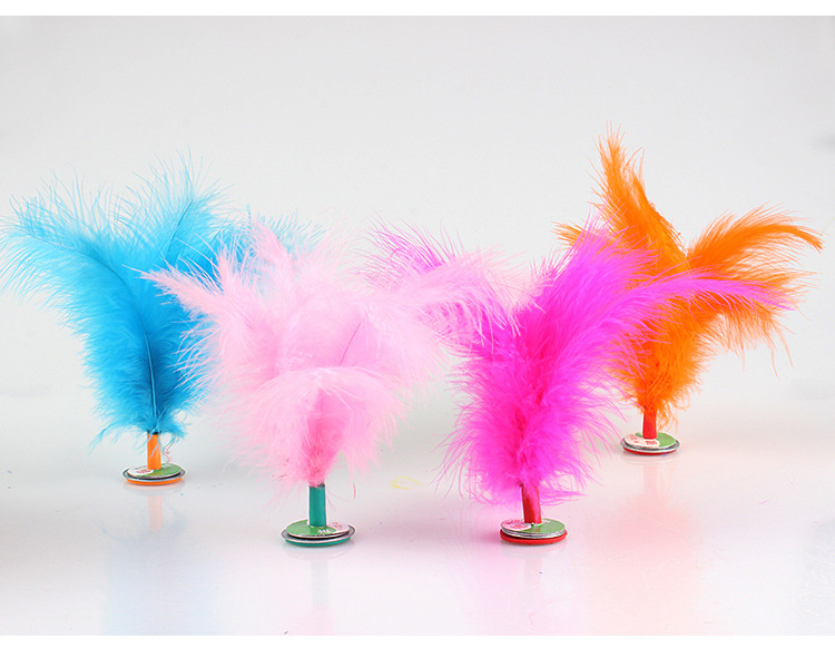 Turkey Feather Shuttlecock Handmade Shuttlecock Handmade Sewing Childhood Playmate Turkey Feather Shuttlecock Toy Wholesale