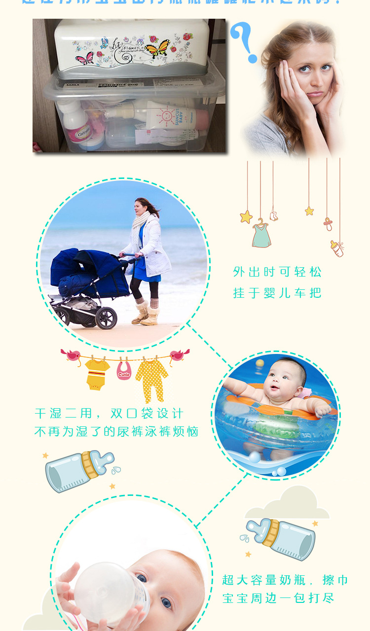 Hot style 28*36 waterproof bag baby diaper bag diaper bag fashion picture wet bag spot Hot style 28*36 waterproof bag baby diaper bag diaper bag fashion picture wet bag spot