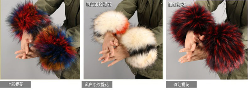 Raccoon Fur Fox Fur Imitation Fur Fur Hand Ring Fur Wristband Women's Oversleeve Imitation Rabbit Fur Bracelet Cuff Wristband Raccoon Fur Fox Fur Imitation Fur Fur Hand Ring Fur Wristband Women's Oversleeve Imitation Rabbit Fur Bracelet Cuff Wristband