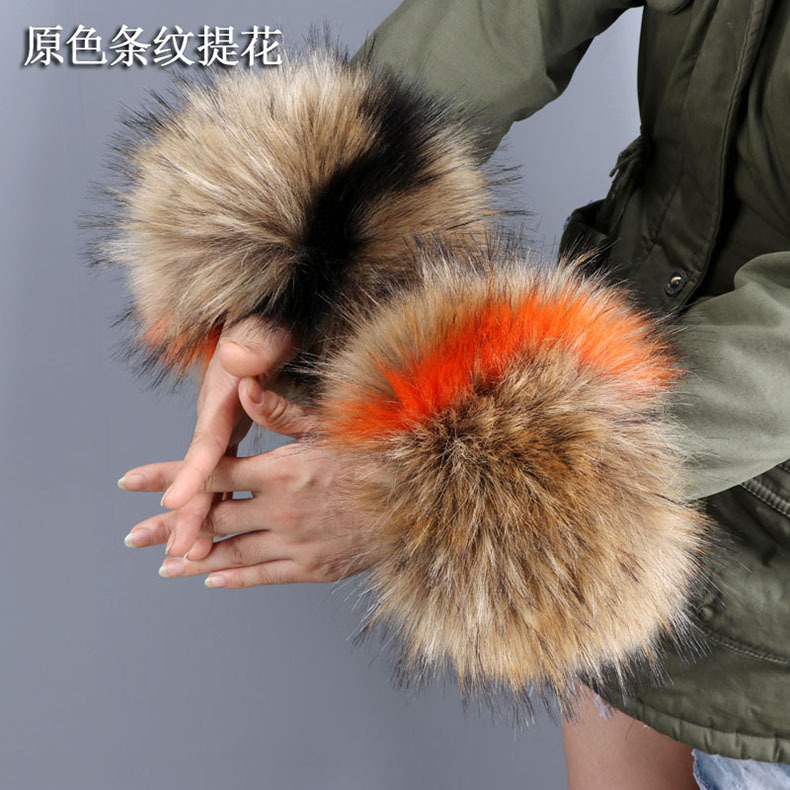 Raccoon Fur Fox Fur Imitation Fur Fur Hand Ring Fur Wristband Women's Oversleeve Imitation Rabbit Fur Bracelet Cuff Wristband Raccoon Fur Fox Fur Imitation Fur Fur Hand Ring Fur Wristband Women's Oversleeve Imitation Rabbit Fur Bracelet Cuff Wristband