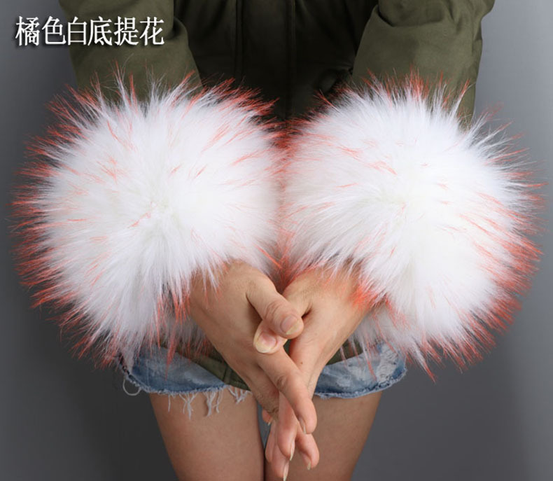 Raccoon Fur Fox Fur Imitation Fur Fur Hand Ring Fur Wristband Women's Oversleeve Imitation Rabbit Fur Bracelet Cuff Wristband Raccoon Fur Fox Fur Imitation Fur Fur Hand Ring Fur Wristband Women's Oversleeve Imitation Rabbit Fur Bracelet Cuff Wristband