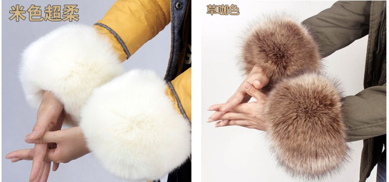 Raccoon Fur Fox Fur Imitation Fur Fur Hand Ring Fur Wristband Women's Oversleeve Imitation Rabbit Fur Bracelet Cuff Wristband Raccoon Fur Fox Fur Imitation Fur Fur Hand Ring Fur Wristband Women's Oversleeve Imitation Rabbit Fur Bracelet Cuff Wristband