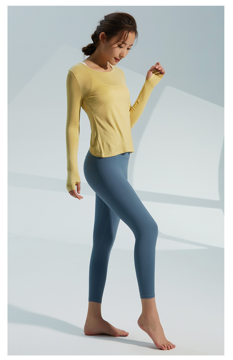 2020 Cross-Border New Arrival Yoga Breathable Long Sleeve Women's Multi-Color Optional Quick-Drying Yoga Clothes Cuff Finger Hole Sports Top 2020 Cross-Border New Arrival Yoga Breathable Long Sleeve Women's Multi-Color Optional Quick-Drying Yoga Clothes Cuff Finger Hole Sports Top